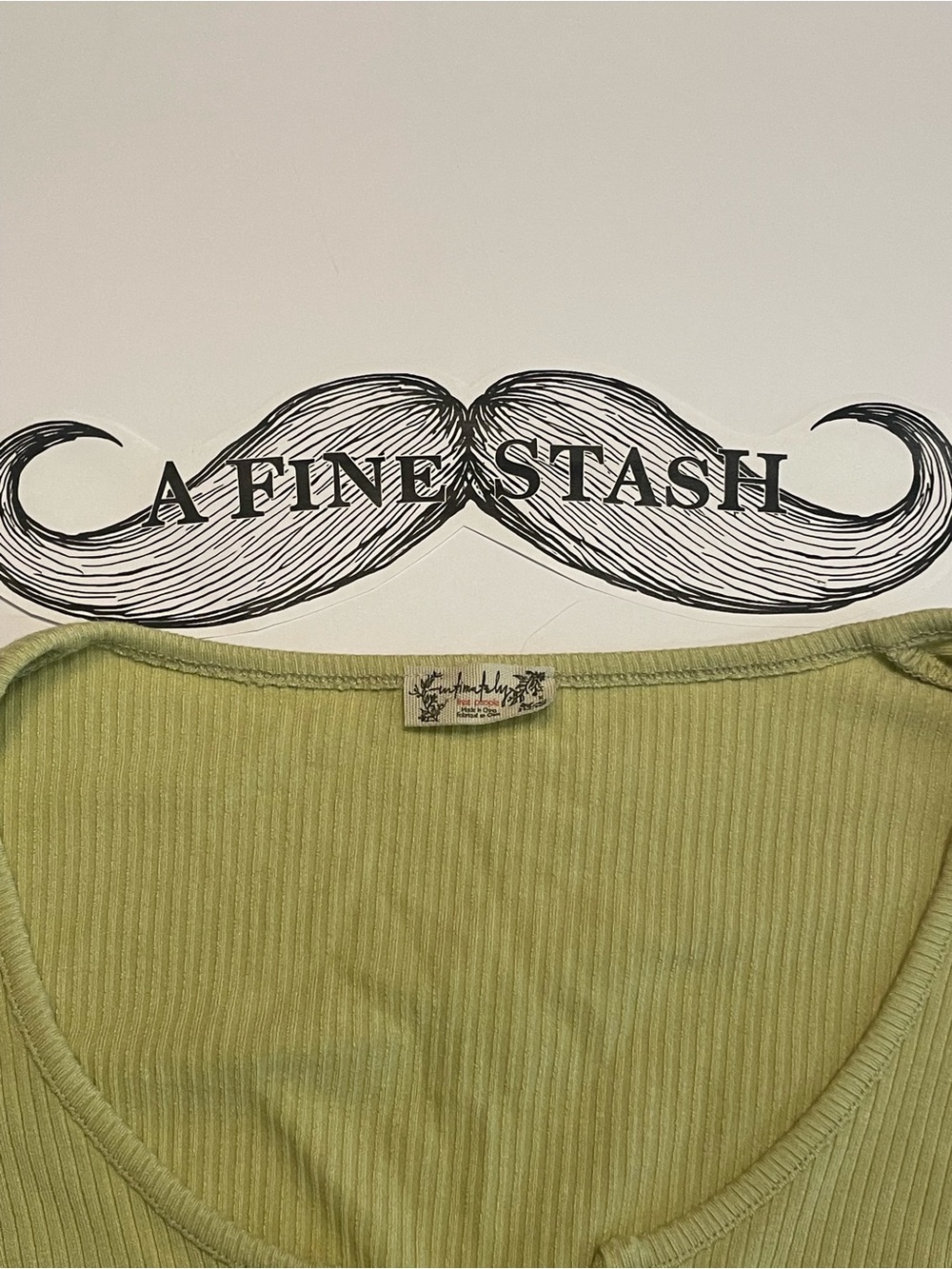 Intimately Free People Top Notch Tee Ribbed Ruched Drawstring Top Green Medium - Picture 3 of 4